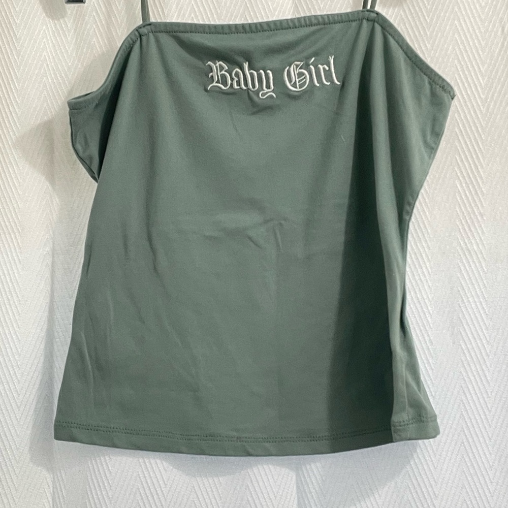 Baby Girl Sage Green Strapless Tube Top